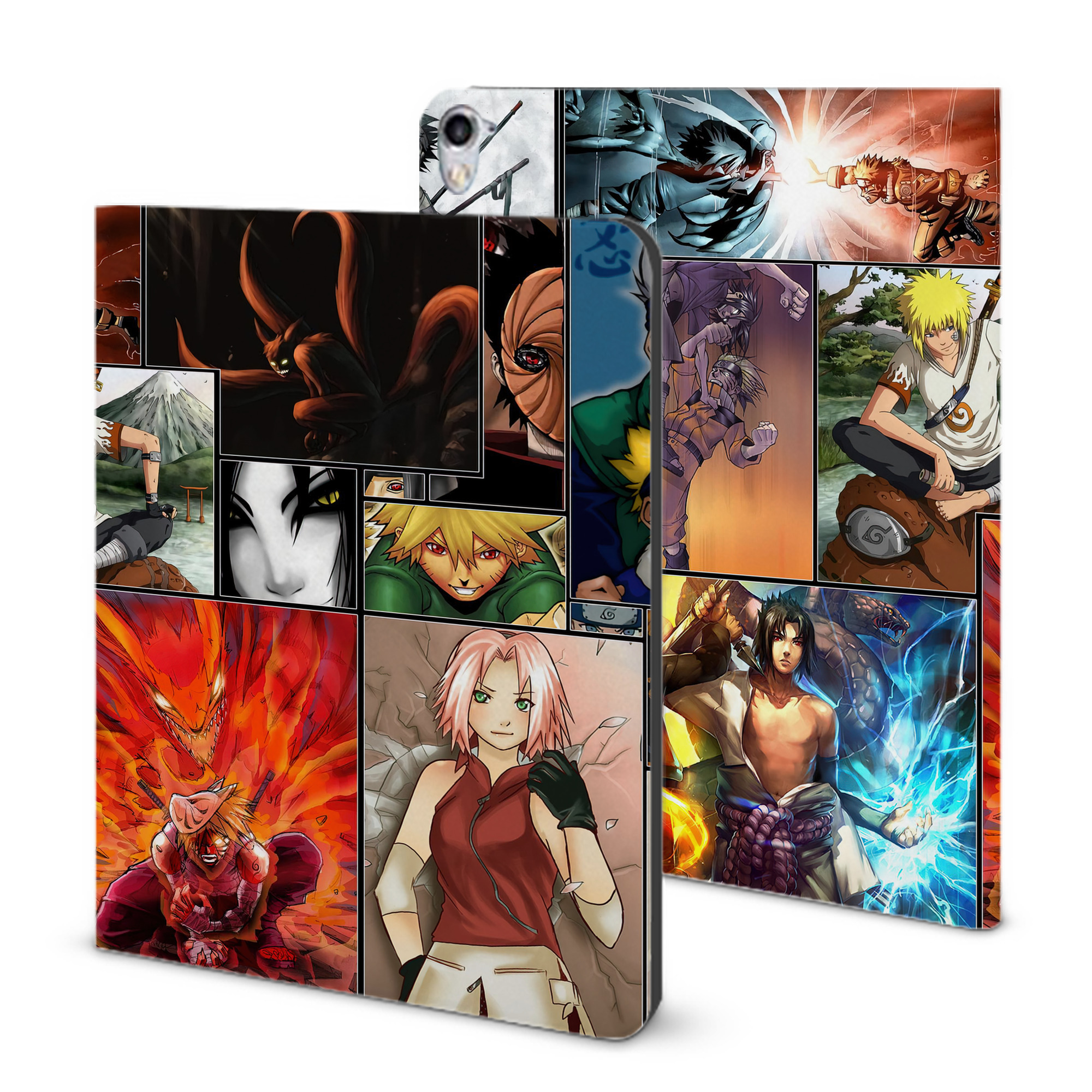 （画像用） NARUTO -ナルト- NARUTO -ナルト- 疾風伝 IPad ケース ブック型 PUレザー TPU 耐衝撃 軽量 薄型 ペン収納なし 全面保護 IPad 各モデル対応